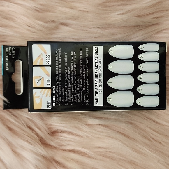 Brand New L.A.COLORS CHROME MIRROR FINISH False Nails-L - Picture 2 of 4